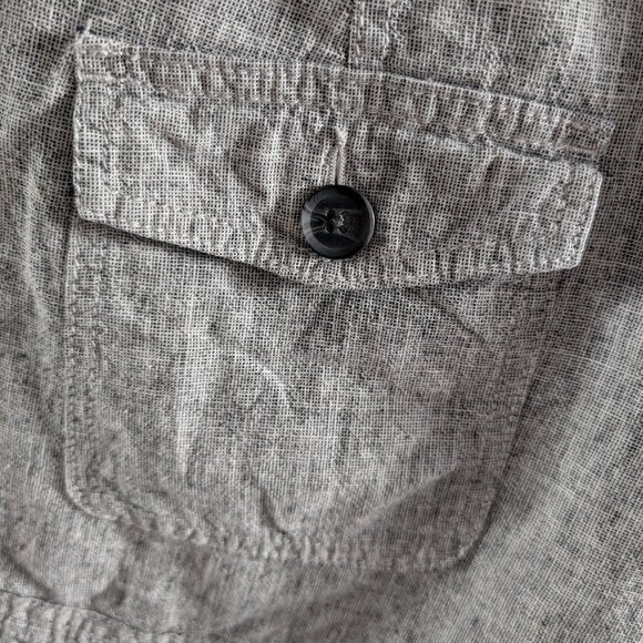 EXPRESS Linen Blend Grey Sailor Shorts Size 6 Summer Nautical Coastal - Picture 4 of 8